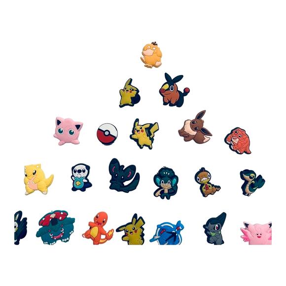 NEW Pokémon Pikachu SHOE CHARMS 30pc for Croc Shoes Zip Bags Dragons Dinosaurs + - Picture 5 of 8